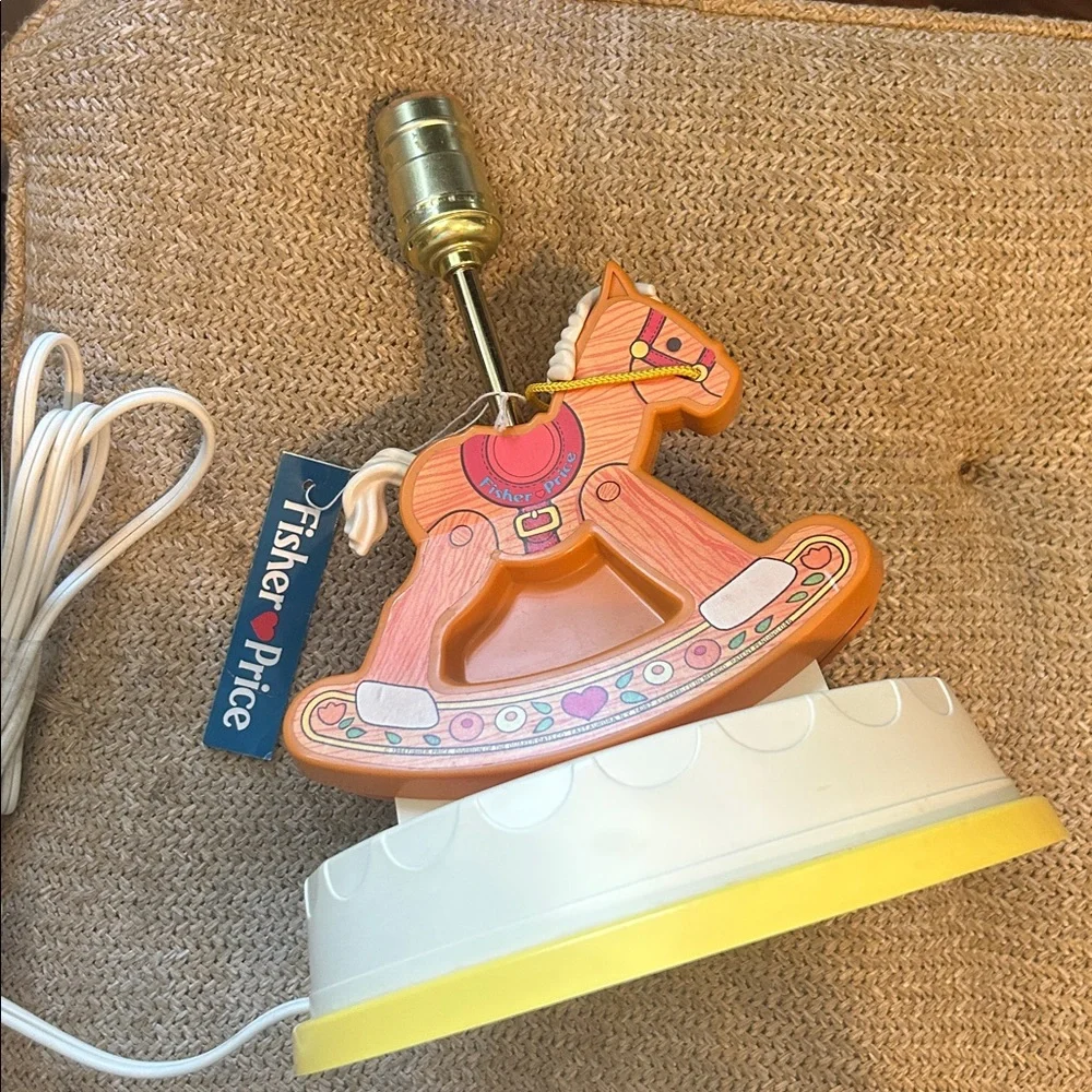 NWT 1984 Fisher-Price Yellow Rocking Horse Night Lamp
